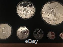 2014 Silver Libertad 7 Coin Proof Set Box & COA