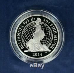 2014 Silver Proof Britannia 6 coin set in Case with COA (AC9/47)
