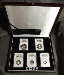 2014 UK Britannia 5-Coin Silver Proof Set NGC PF70 Ultra Cameo, #487 of #550