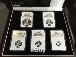 2014 UK Britannia 5-Coin Silver Proof Set NGC PF70 Ultra Cameo, #487 of #550
