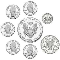 2014 US Mint Limited Edition SILVER PROOF Set 8 Coins Eagle Kennedy Quarter Dime