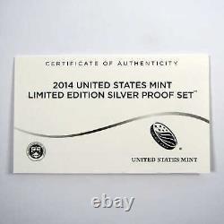 2014 U. S Mint Proof 8 Piece Silver Proof Set OGP COA SKUCPC4748