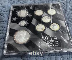 2014 United States Mint Limited Edition Silver Proof Set in OGP With Toning