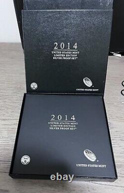 2014 United States Mint Limited Edition Silver Proof Set in OGP With Toning