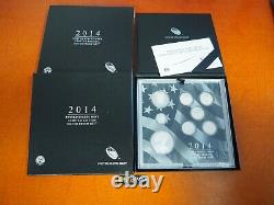 2014 W Proof Silver Eagle Limited Edition Proof Set In Ogp