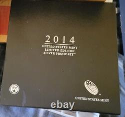 2014 W Proof Silver Eagle Limited Edition Silver Proof set in OGP