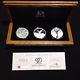 2015 3 Oz Total Silver Mexico 3-coin Libertad Proof/reverse Proof/bu Set In Box