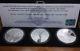 2015 3 Oz Total Silver Mexico 3-coin Libertad Proof/reverse Proof/bu Set In Box