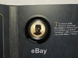 2015 Dwight D Eisenhower Coin and Chronicles Set Reverse Proof $1+Silver Medal