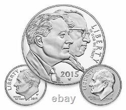 2015 March of Dimes Special Proof Silver 3 Coin Set (OGP And COA)