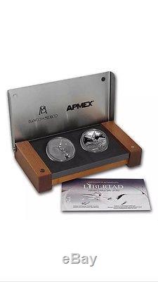 2015 Mexico 2-Coin Silver Libertad Proof/Reverse Proof Set 1 Of The First 50