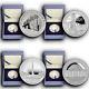2015 Niue $2 1 Oz Silver National Monuments 4-coin Set Gem Proof With Box & Coa