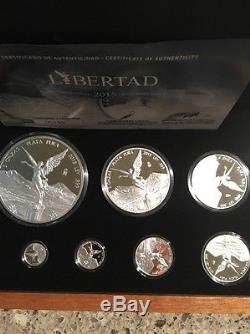 2015 Official 7 Coin Libertad Silver Proof Set #193/250