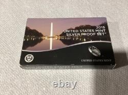 2015-S US Mint Silver Proof Set with COA & Box 14 Coins 90%
