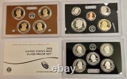 2015-S U. S. Mint Silver Proof Set, 14 Coins OGP, COA, Pristine Condition