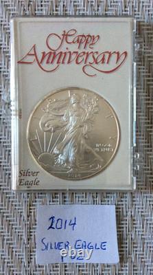 2015-S U. S. Silver Proof 14 Coin Set +1-2014, 1-2015 AMERICAN SILVER EAGLE 1 Oz