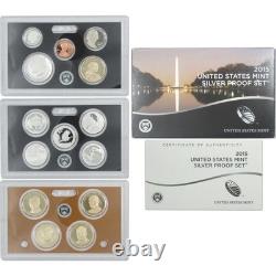 2015 Silver Proof Set U. S. Mint Original Government Packaging OGP COA