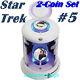 2015 Star Trek Captain Kathryn Janeway U. S. S Voyager 1oz Silver Proof 2-coin Set