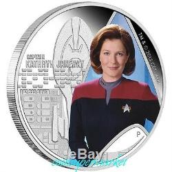 2015 Star Trek Captain Kathryn Janeway U. S. S Voyager 1oz Silver Proof 2-Coin Set