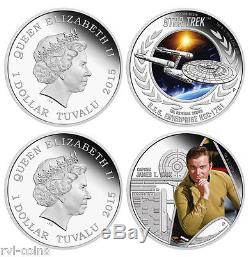2015 Star Trek Transporter Coin Set LTD EDITION 1500 1oz Silver Proof Two-Coin's