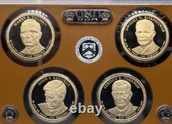 2015 US Mint Silver Proof Set w COA Original OGP Complete Presidential