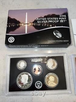 2015 United States Mint Silver Proof Set With Box And COA! On Sale, Free Ship