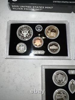 2015 United States Mint Silver Proof Set With Box And COA! On Sale, Free Ship