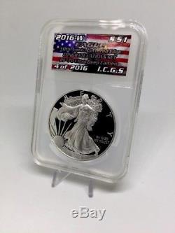 2016W American Proof Silver Eagle from the CONGRATULATIONS SET IN PERFECT 70