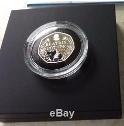 2016/2017 Beatrix Potter Silver Proof Peter Rabbit 9 Black Box Coins Full Set