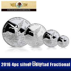 2016 4pc silver Libertad Proof Treasure Coin of Mexico set