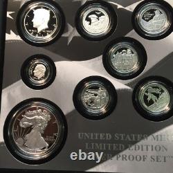 2016 8-PC Limited Edition Silver Proof Set with 2016W Silver Eagle (49,647minted)