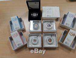 2016 Beatrix Potter 50p Silver Proof Full Set Coloured Coins