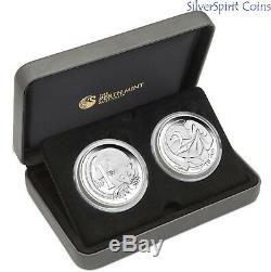 2016 DECIMAL CURRENCY 50th ANNIVERSARY Silver Proof 2 Coin Set