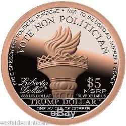 2016 Donald Trump 1 oz Gold Silver Copper 3-Coin Piedfort Proof Set withCOA
