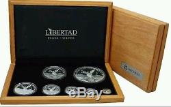 2016 Libertad 7 Coin Silver Proof Set 250 mintage Box and COA