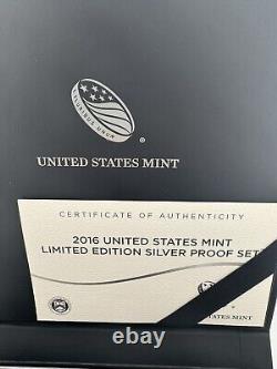 2016 Limited Edition Eight Coin Proof Set Us Mint Original Box- Coa Stunning