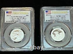 2016 Limited Edition Set PCGS PR70DCAM silver proof set with lettered edge Eagle