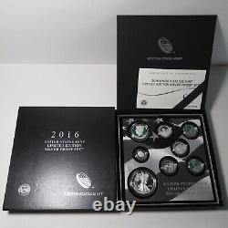 2016 Limited Edition Silver Proof Set 8 Coin with Box & COA