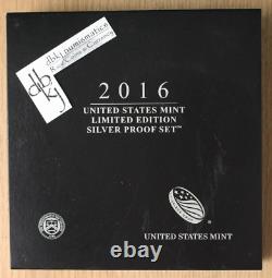 2016 S Limited Edition Silver Proof Set U. S. Mint 8 Coins OGP