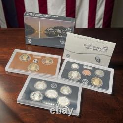 2016-S US Mint Silver Proof Set with COA & Box 13 Coins 90% United States