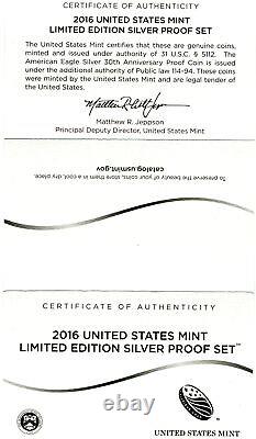 2016-S United States Mint Limited Edition Silver Proof Set in OGP
