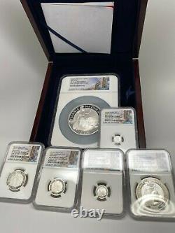 2016 Silver Britannia Proof Set of 6, 1/20 to 5 oz NGC PF70 Ultra 1st 250 Struck