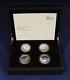 2016 Silver Proof £5 X 4 Set Portrait Of Britain In Case With Coa (m9/1)