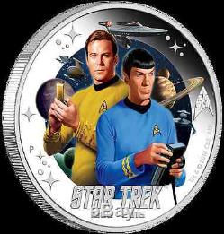 2016 Star Trek 50th Anniversary Kirk Spock Silver Proof Two-Coin Set Perth Mint