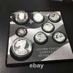 2016 US MINT LIMITED EDITION SILVER PROOF SET SPOT FREE 8 COIN with BOX & COA