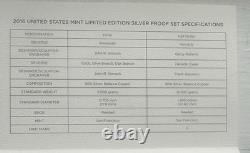 2016 US Mint Limited Edition Silver Proof Set (16RC) Includes COA