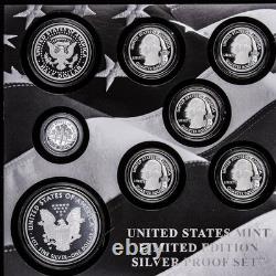 2016 US Mint Limited Edition Silver Proof Set OGP Proof Silver Eagle 8 Coins