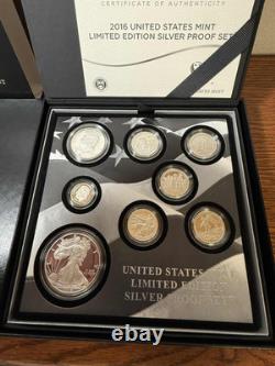 2016 U S Mint Limited Edition Silver Proof Coin Set