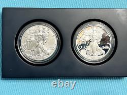 2016 United States Silver Eagle 30th Anniversary with Edge Lettering 2 Coin Set