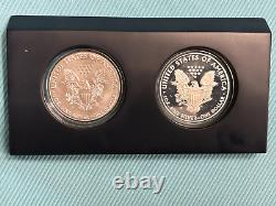 2016 United States Silver Eagle 30th Anniversary with Edge Lettering 2 Coin Set